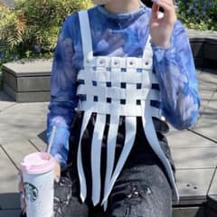 (^ ^様専用)RRR leather lattce buistierのサムネイル