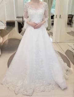 最終値下げです！【7号】桂由美ウェディングドレス Aライン 長袖レース