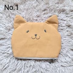 ワンちゃんポーチ　ネコちゃんポーチ　ハンドメイド　フラットポーチのサムネイル