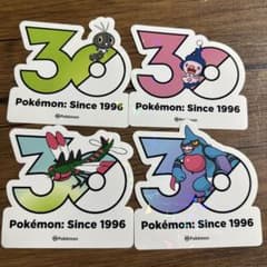 韓国限定】 ポケモン ポップアップ 30周年 ステッカー 4枚セット