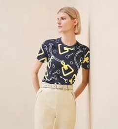 新品同様☆HERMES Tシャツ 34カレイドスコープエフェクト 