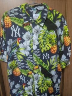 MLB New York Yankees アロハシャツ ボタニカル柄 Lのサムネイル