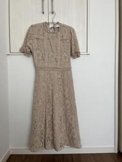 レースワンピース★ベージュ★結婚式などにのサムネイル