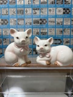 陶器製 子豚の置物 ソルト＆ペッパーのサムネイル