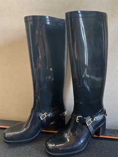 専用です！JIMMY CHOO　ジミーチュウ　レインブーツ　長靴　黒　ブラックのサムネイル