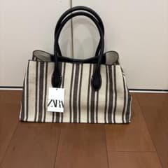 ZARA ストライプ ハンドバッグのサムネイル