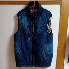 作業服　デニム　ダウンベスト試着のみ❗のサムネイル
