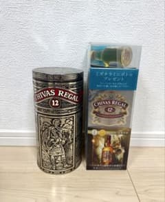 ChivasRegal 3本　限定デザイン缶 ミズナラミニボトル付き 古酒 ChivasRegal 3本 限定デザイン缶 ミズナラミニボトル付き 古酒 - メルカリ