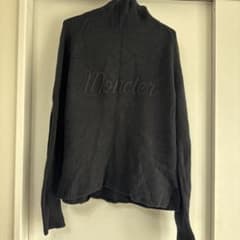 MONCLER ロゴ刺繍 ニット セーター ブラックのサムネイル