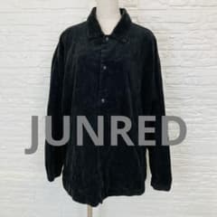 JUNRED コーデュロイジャケット ブラック ゆったり オーバーサイズのサムネイル