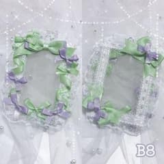 B8 両面使用可能 トレカケース みどり×紫のサムネイル