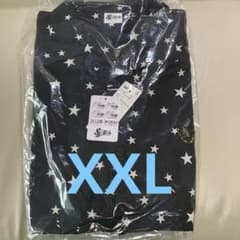 GU ジョジョの奇妙な冒険コラボ オープンカラーシャツ スター柄　星柄　XL GU ジョジョの奇妙な冒険コラボ オープンカラーシャツ スター柄 星柄