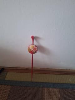 和装小物 かんざし 赤 花柄のサムネイル