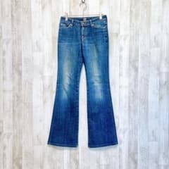 ボブソン　パンツ　デニム　ブーツカット　ライトインディゴ　ユーズド加工　秋　冬