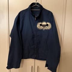 ネイビー ナイロンジャケット パラシュート刺繍のサムネイル