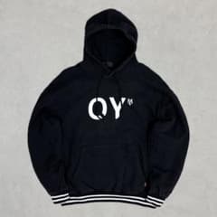 OY オーワイ　プルオーバーパーカー　韓国　ビッグシルエット　ブラック　ロゴ