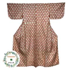 袷着物　カラフルな幾何学模様　小紋　tsubakian アンティーク調 袷着物 カラフルな幾何学模様の小紋 tsubakian 紫 浴衣 帯 の 色