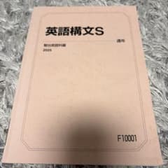 【10/8まで！！】英語構文S 駿台英語科編 2025 通年のサムネイル