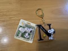 スヌーピー イニシャルアクリルキーホルダー Nのサムネイル
