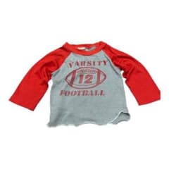 フットボールデザインラグランTシャツ　80cm 90cm ヴィンテージのサムネイル