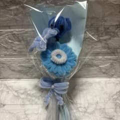 韓国風モールフラワー ミニブーケ 枯れない花 推し活 誕生日プレゼント 青