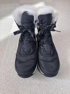 SOREL ブラック スノーブーツ ファー付きのサムネイル