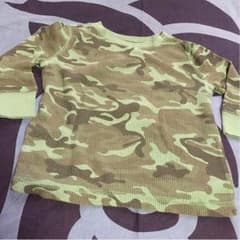 80☆baby GAP  迷彩ワッフルロンTのサムネイル