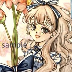 手描きイラスト オリジナルイラスト アナログイラスト原画 水彩画No