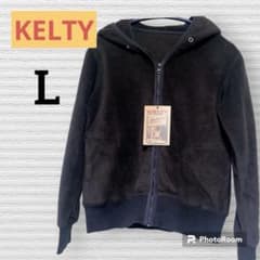 【 未使用】KELTY ケルティ パーカー ジップアップ ブラック 黒 フリースのサムネイル