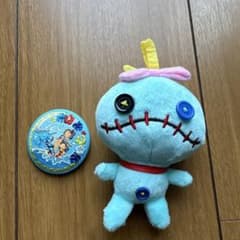 リロ＆スティッチ スクランプ ぬいぐるみ 缶バッジ セットのサムネイル