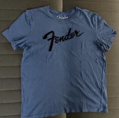 Used Lサイズ刺繍ロゴFender フェンダー Tシャツ ブルーのサムネイル