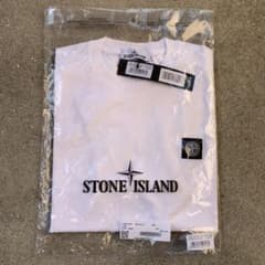 【新品】stone island t shirt ロゴパッチTシャツ 白のサムネイル