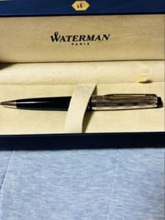 Waterman ボールペン 黒/シルバー 専用ケース付き - メルカリ
