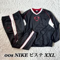 00s NIKE セットアップ ピステ メンズXXL Y2K ブラック ナイロン 00s NIKE セットアップ ピステ メンズXXL Y2K ブラック ナイロン