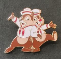 레어! 레트로 WDW 디즈니 크루즈 라인 칩 & 데일 핀 배지