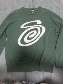 Stussy クルーネック ニット セーター グリーンのサムネイル