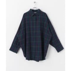 【KBF】BIGチェックシャツ （GRN×PPL）のサムネイル