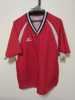 MIZUNO バドミントンシャツ レッド Lサイズ
