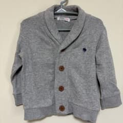 POLO Baby ショールカラー ニットカーディガン 80 グレーのサムネイル
