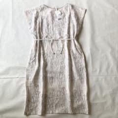 【美品】ミナペルホネン　tulipani ワンピース　リネン100% ビーグル 美品】ミナペルホネン tulipani ワンピース リネン100% ビーグル