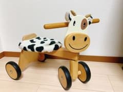 モーモーバイク 木製　組立まま発送　I'm TOY アイムトイ 乗用玩具　三輪車のサムネイル