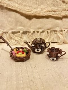 ハンドメイド　ミニチュア　くまちゃんセットのサムネイル