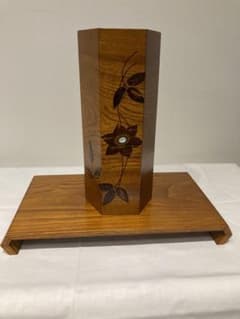 樺細工　桜皮細工　花器と花台のサムネイル