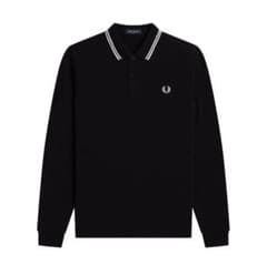 でか猫さん)【FRED PERRY】 BD長袖ポロシャツ/ブラック/ L でか猫さん)【FRED PERRY】 BD長袖ポロシャツ/ブラック/ L FRED