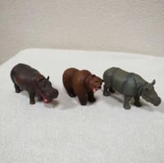 アニア 動物フィギュア 【廃盤品３体セット】 カバ ・ヒグマ ・インドサイのサムネイル