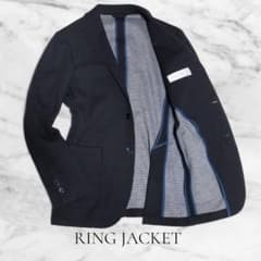 極美品✨️ RING JACKET テーラードジャケット 千鳥柄 ウール 48