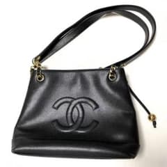 CHANEL キャビアスキントートバッグ　ボールチェーン　ヴィンテージバッグのサムネイル