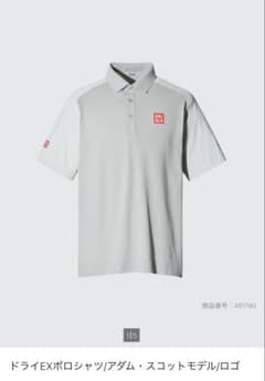 希少※ホワイトグレーLサイズ】UNIQLO ドライEXポロシャツアダム
