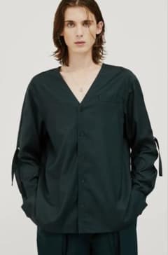 【ESC STUDIO】slit v-neck shirt　オーバーシャツ