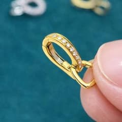 K18YG WG バチカン パーツ ダイヤモンド チャームホルダー 18K K18YG WG バチカン パーツ ダイヤモンド 18K スナップ開口 チャーム